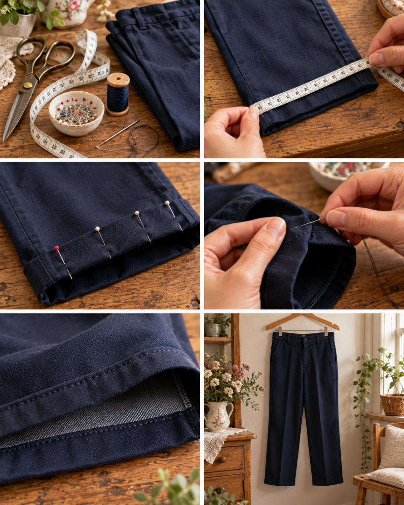 How to Hem Pants by Hand