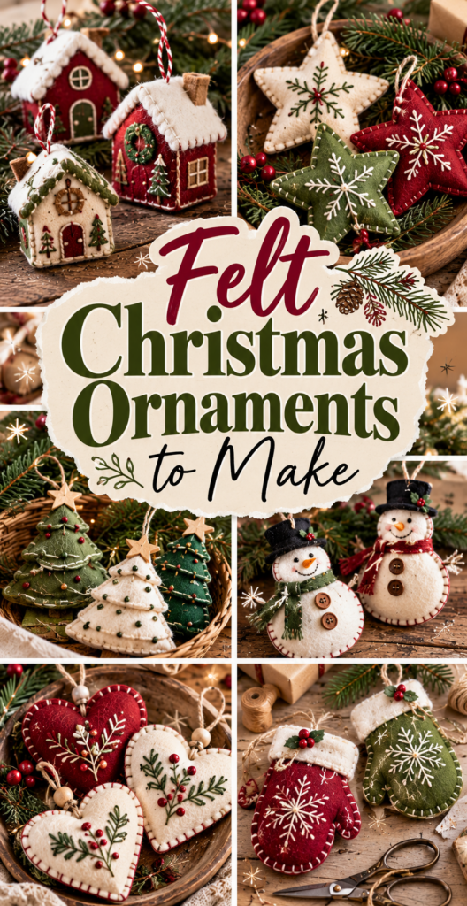 Felt Christmas Ornaments to Make