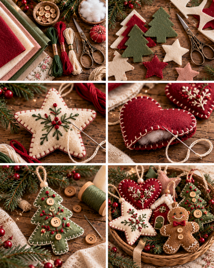 Felt Christmas Ornaments to Make