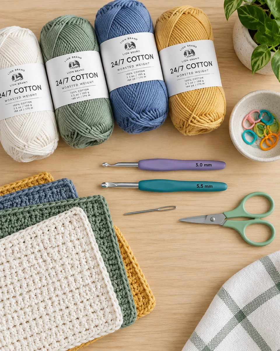 Easy Crochet Dishcloth Pattern